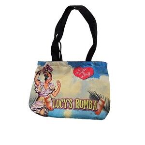 I Love Lucy Photo Montage Zippered Tote Bag Purse Rumba Hawaiian Medium Size